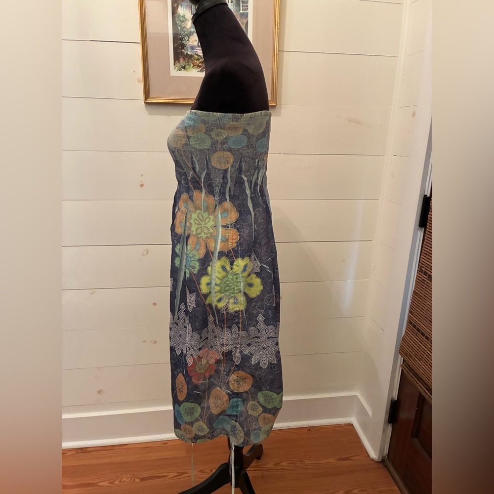 Anthropologie Lapis Boho Tube Dress / Skirt OS Adjustable Hem fairy, travel - Picture 6 of 8
